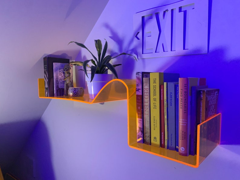 Fluorescent Acrylic Wave Shelf image 3