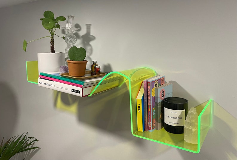 Fluorescent Acrylic Wave Shelf image 2