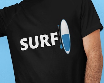 Surf SUP | Surf es Up | Surfer T-Shirt | Surfer Geschenk | Standup Paddle Board | SUP | Surf | Paddleboarder Geschenk | Unisex - Herren & Damen T-Shirt