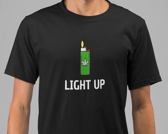 Light Up TShirt | Unkraut Shirt | 420 Shirt | Topf Raucher Shirt | Pothead Shirt | Stoner Shirt | Cannabis Shirt | Unisex Herren & Damen