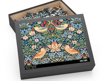 美品ドイツ購入ジグソーパズル 1000p絵画ウィリアムモリス風 稀有