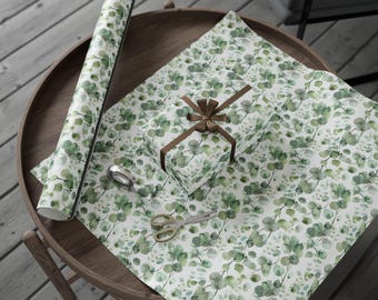 Eucalyptus Gift Wrapping Paper: Greenery Wedding Decor