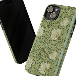Funda para teléfono William Morris Morris Pimpernel Funda para iPhone 15 Funda para teléfono verde Funda resistente para Samsung 22 Funda para teléfono Google Pixel Fundas para teléfono vintage