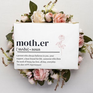Bolsa de maquillaje con definición de regalo para madre, el mejor regalo para mamá, bolsa con cremallera de maquillaje portátil, regalo de Navidad para mamá, bolsa de maquillaje con cremallera para el día de la madre