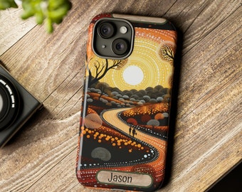 Custom iphone Cases Aboriginal Art Personalized  iphone 15 Personalized Phone Case Iphone 14 case Dot Painting Phone case Australian Art