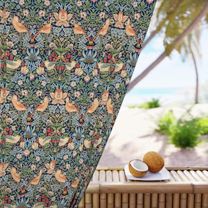 William Morris Curtain Strawberry Thief Window Curtains (1 Piece) Strawberry Thief Vintage Curtain Blackout Curtain Bedroom Decor Living
