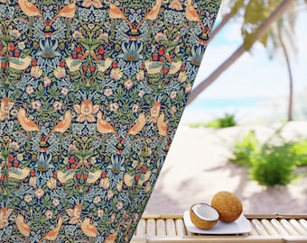 Tenda da finestra "Ladro di fragole" di William Morris (1 pezzo) Tenda vintage "Ladro di fragole" Tenda oscurante Decorazione per camera da letto Soggiorno