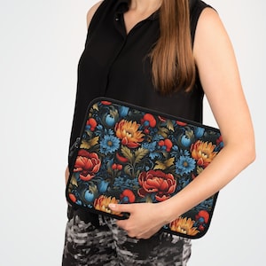 Floral Laptop Sleeve Cottagecore Laptop Cover 13&quot; Laptop Case Botanical Laptop Sleeve Ipad Cover Forestcore Case Macbook Sleeve Laptop Case