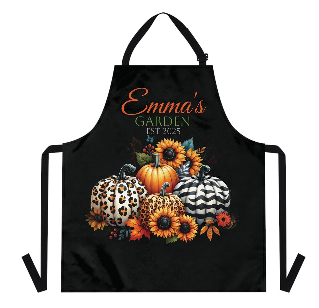 Personalized Fall Pumpkin Apron: Custom Thanksgiving Gift - Etsy