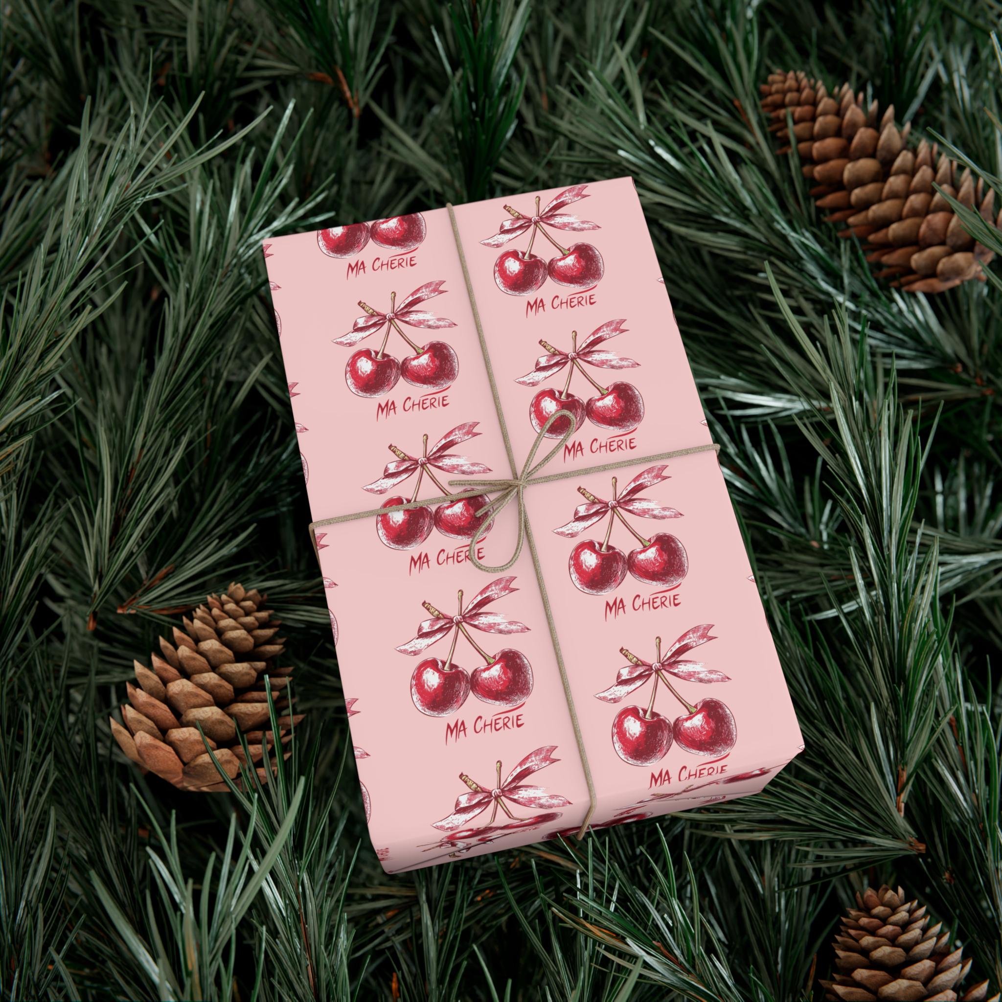 Vettori di Carta regalo con ciliegie - Scarica vettori gratui di alta