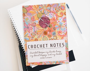 Crochet Journal with Crochet Quote Crocheting Crochet Notebook Crocheter Notebook Gift for Crafters Gift for Crocheters