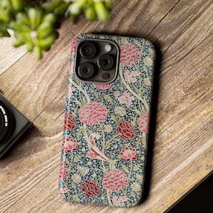 Vintage telefoonhoezen William Morris &quot;Cray&quot; Morris iphone 15 case gepersonaliseerd telefoonhoesje Samsung telefoonhoes Galaxy telefoon iphone 15 Pro cover