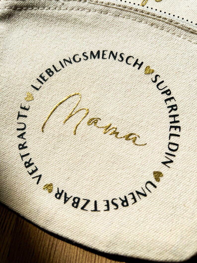 Kosmetikbeutel personalisiert mit Aufdruck, Geschenkidee Mama