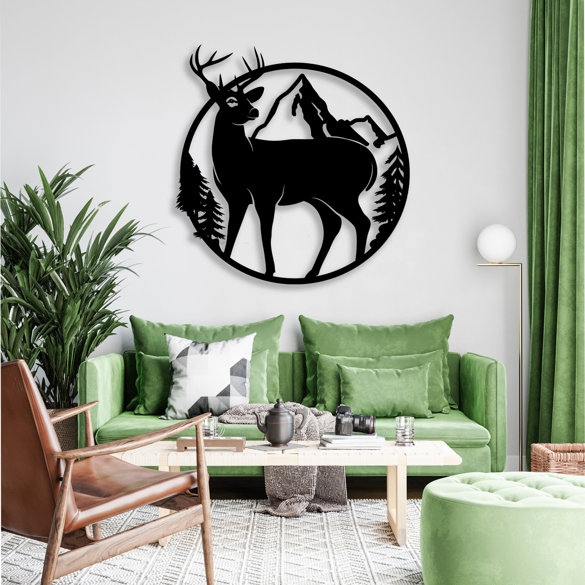 Metal Deer Art Metal Wall Decor Wildlife Lover Gift Tree - Etsy