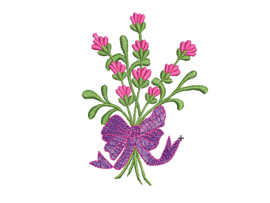 Flower Bouquet Embroidery Design File Etsy