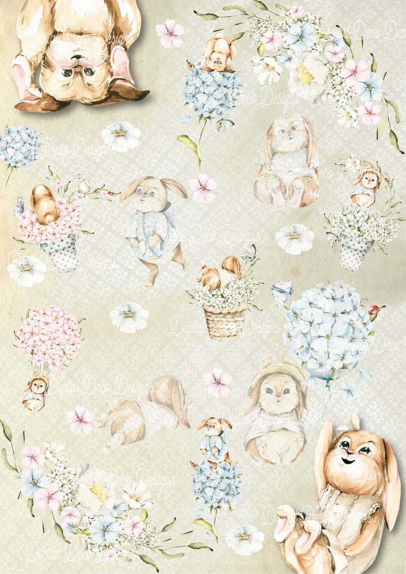 Digital Printable Decoupage Paper Designinstant - Etsy