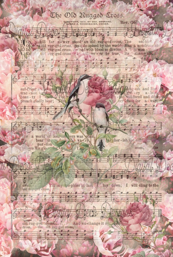 Hummingbird Decoupage Sheet, Floral Rice Paper, DIY Craft Paper D81 – Pam  Branch Designs