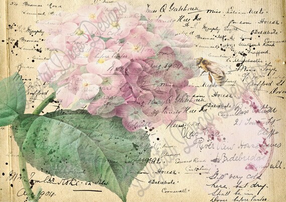 Digital Printable Decoupage Paper Instant Download Bee A - Etsy