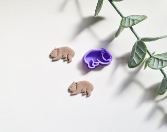 Clay Cutter | Wombat | Australian Animal | Australian Earrings | Dangle | 3D Printed