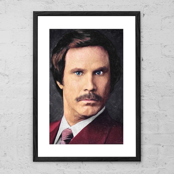 Ron Burgundy - Painting - Anchorman Print - Will Ferrel Art - Movie Art - Movie Poster - The Legend of Ron Burgundy - Comedy - Funny Art