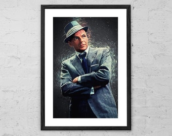 Frank Sinatra - Digital Painting - Frank Sinatra Poster - Frank Sinatra Art - Frank Sinatra Print - Frank Sinatra Gift - Ol' Blue Eyes