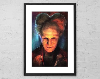 Dracula Oil Painting Fine Art Print Bram Stoker's Horror Decor Gothic Wall Art Vampire Movie Poster Gary Oldman Dark Art Gifts Halloween