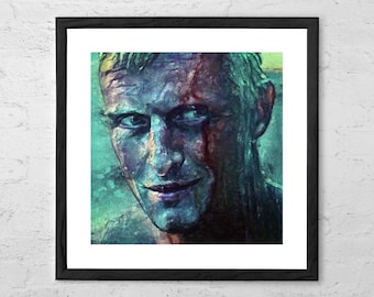 Roy Batty - Pintura - Blade Runner - Rutger Hauer - Impressão artística do filme - Pôster do filme - Ficção científica - Ficção científica - Android - Philip K Dick