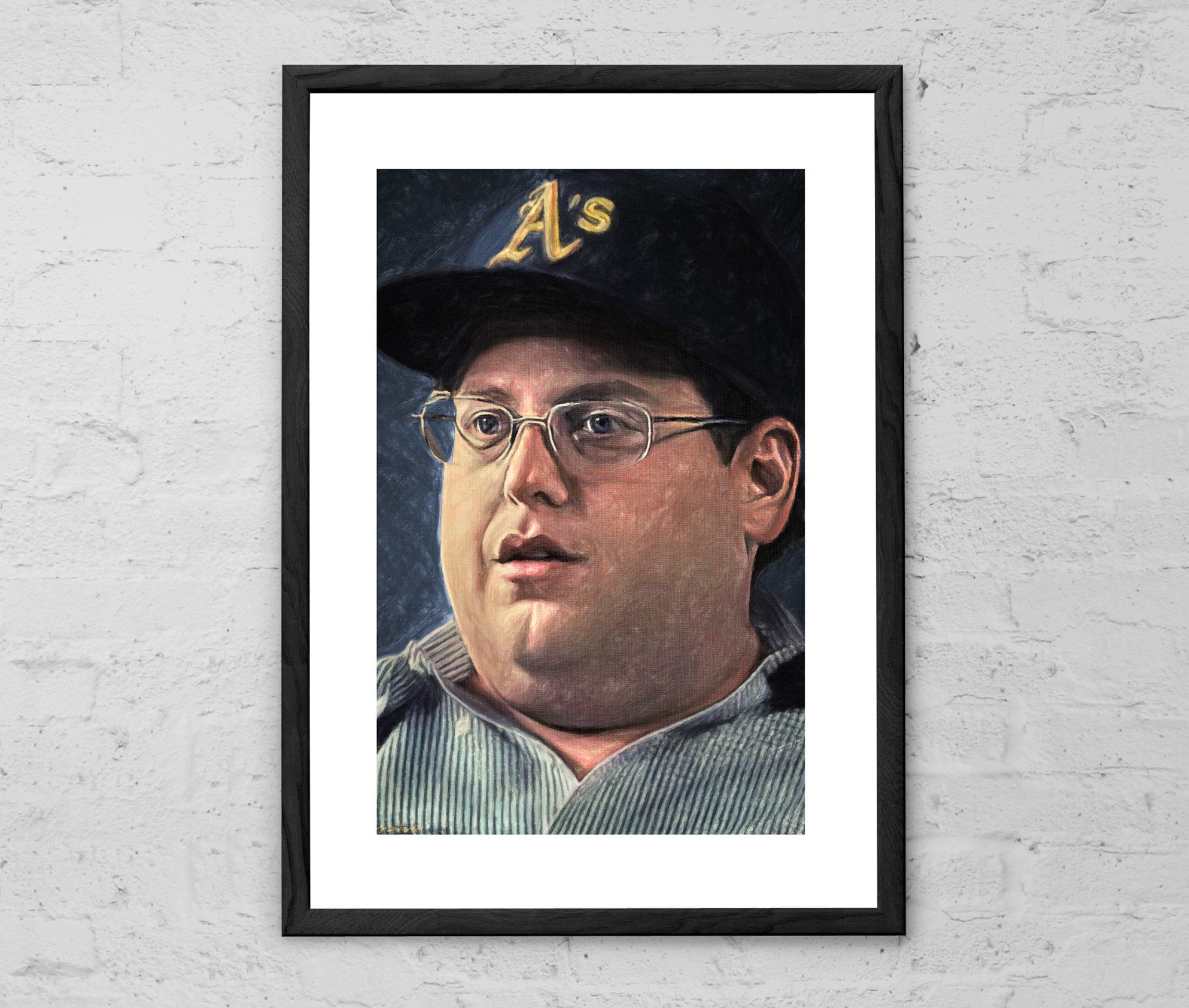 Jonah Hill as Peter Brand in Moneyball Painting Art Print Moneyball