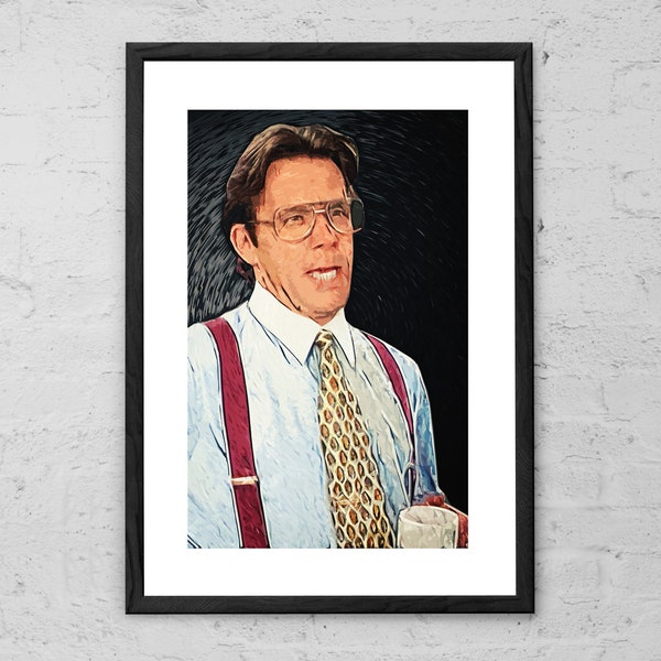 Bill Lumbergh - Office Space - Illustration - Office Decor - Mike Judge - Initech - Movie Poster - Red Stapler - Geek Gift - Geeky - Hipster