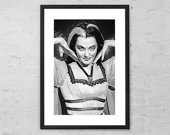 Lily Munster - Lily Munster Art - Lily Munster Print - Yvonne De Carlo - The Addams Family - Movie Poster - The Munsters Poster - Horror Art