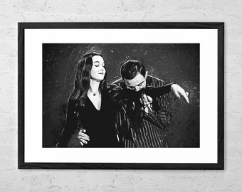 Oh Tish I love it when you speak French - The Addams Family - Morticia Gomez - Dark Art - Comedy - TV - Horror Art - Gothic - Horror Decor