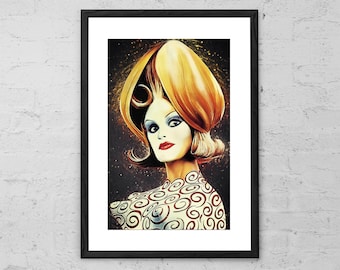 Martian Girl - Illustration - Mars Attacks - Tim Burton - Movie Art Print - Movie Poster - Science Fiction - Alien - Comedy - Lisa Marie