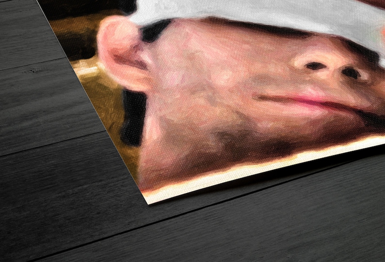 K&ouml;nnte beinhalten: Nahaufnahme eines Gesichts mit einem wei&szlig;en Verband &uuml;ber den Augen. Die Lippen der Person sind leicht ge&ouml;ffnet und die Augen geschlossen. Das Bild ist in einem realistischen Stil gemalt.