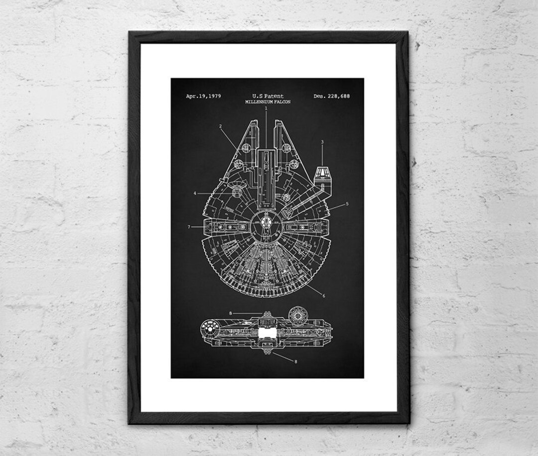 Star Wars Millennium Falcon Patent - Millennium Falcon Wall Art ...