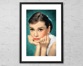 Audrey Hepburn - Painting - Audrey Hepburn Wall Art - Audrey Hepburn Art Print - Audrey Hepburn Poster - Audrey Hepburn Gifts - Movie Poster