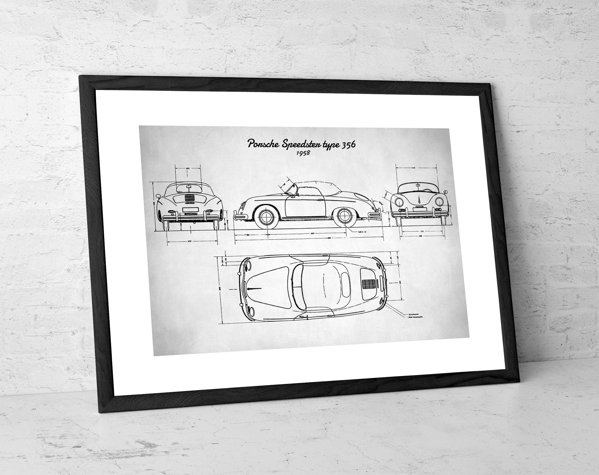 Porsche Speedster Type 356 - Porsche Art Print - Porsche Poster