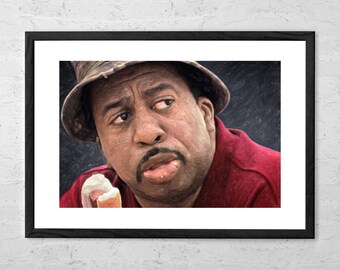 Leslie David Baker als Stanley Hudson - Malerei - Kunstdruck - The Office TV Show - Wandkunst - The Office Poster - Stanley Hudson Art Print