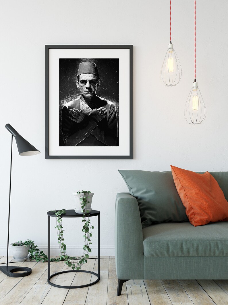 Imhotep - Illustration - the Mummy - Boris Karloff - Horror Decor ...