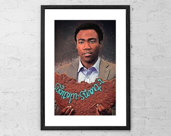 Donald Glover als Troy Barnes - Illustration - Art Print - Community TV Show Poster - Pascal's Triangle Revisited - Season 1 - Community Gift