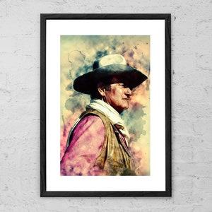 John Wayne - Digital Painting - John Wayne Print - John Wayne Poster - John Wayne Gift - The Duke - Cowboy Art - Western Decor - Movie Art