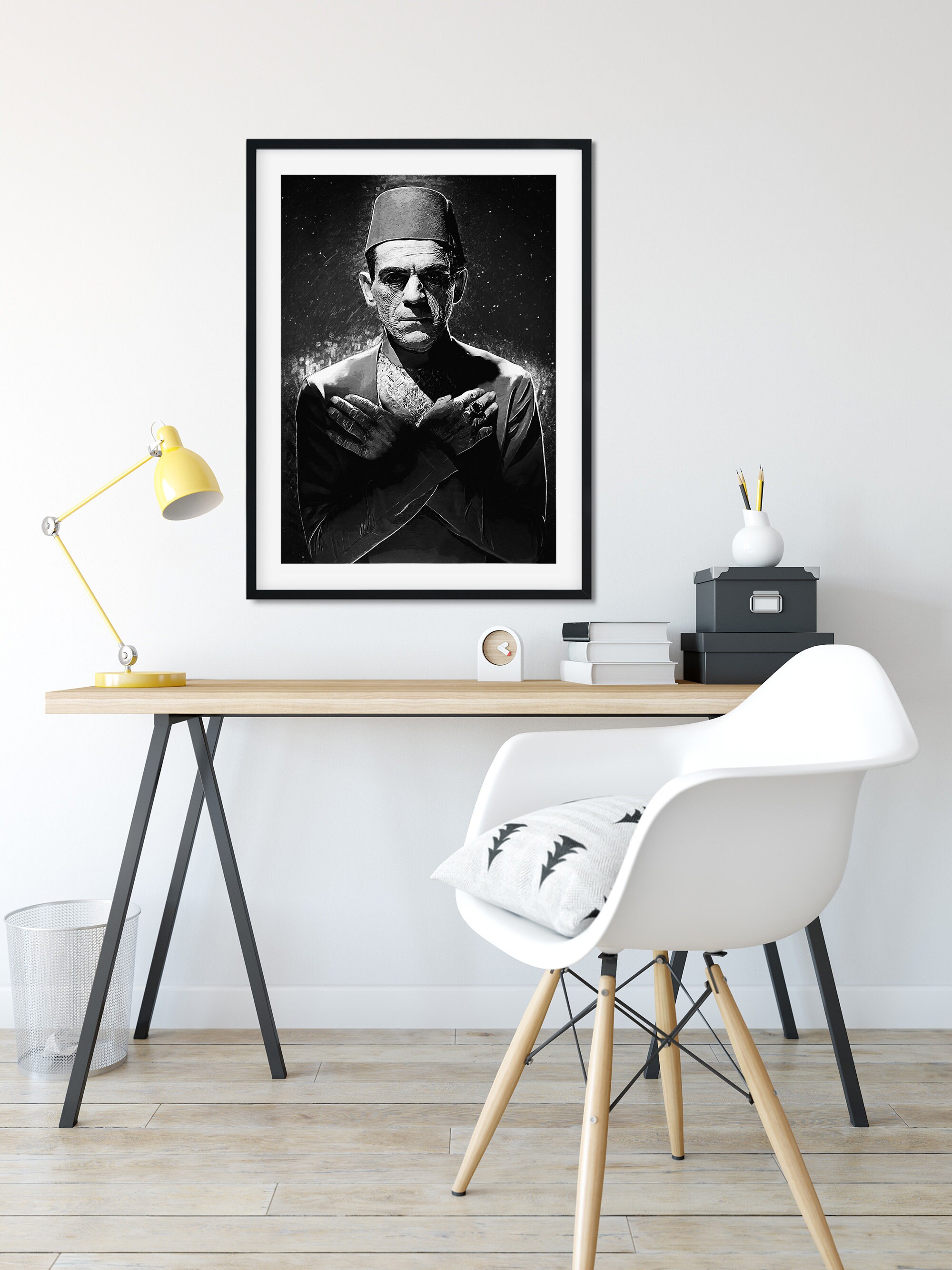 Imhotep - Illustration - the Mummy - Boris Karloff - Horror Decor ...