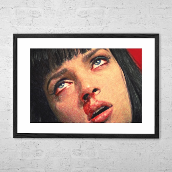 Mia Wallace - Painting - Pulp Fiction - Pulp Fiction Poster - Pulp Fiction Art - Movie Poster - Quentin Tarantino - Mia Wallace Art Print