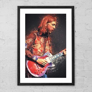 Duane Allman - Illustration - Allman Brothers - Duane Allman Poster - Classic Rock - Rock Poster - Rock and Roll - Rock Music - Man Cave Art