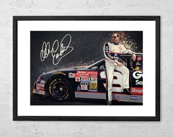 Dale Earnhardt Sr - Illustration - Nascar - Nascar Gifts - Nascar Wall Art - Nascar Decor - Nascar Poster - Man Cave Decor - Boys Room Decor