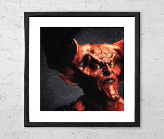 Lord of Darkness - Legend - Tim Curry - Painting - Dark Art - Horror Decor - Horror Art - Darkness - Satan - Dark Lord - Horror Movie Art