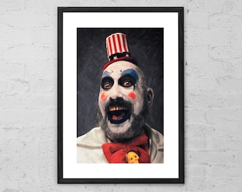 Captain Spaulding - Captain Spaulding Poster - Captain Spaulding Painting - House of 1000 Corpses - Rob Zombie - Horror Movie - Horror Decor