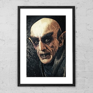 Nosferatu - Digital Painting - F.W. Murnau's Nosferatu - Max Schreck - Horror Movie - Horror Decor - Horror Art - Nosferatu Art Print - Goth