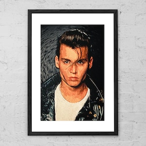 Cry Baby - Johnny Depp - Illustration - Filmposter - John Waters - Greaser - Rockabilly - Rock and Roll - Cry Baby Poster - Cry Baby Print