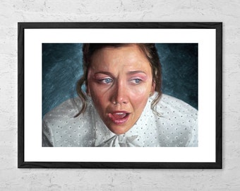 Maggie Gyllenhaal as Lee Holloway in Secretary - Painting - Art Print - Movie Art - Movie Poster - Wall Art Decor - Maggie Gyllenhaal Art