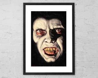 Capitan Howdy - Pazuzu - Pittura - Esorcista - Decorazione horror - Stampa d'arte del film - Poster del film - Vintage - Gotico - Regan MacNeil - Arte raccapricciante